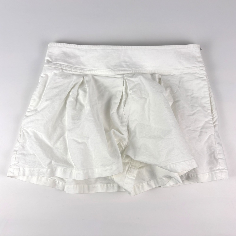 Kate Spade Saturday Culotte Shorts Womens Sz 2 White High Waist Flared Skirt SEE
